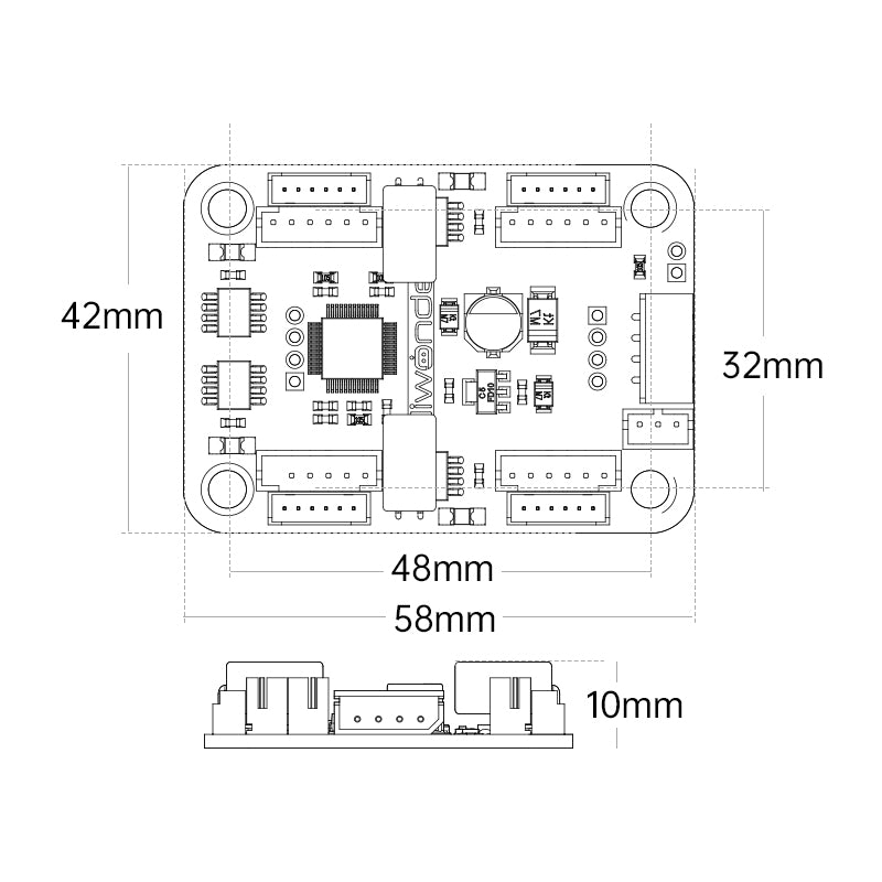 4-Channel Encoder Motor Driver with Onboard Voltage Regulation Circuit for Motor Control Intelligent Small Car 4-Channel Encoder Motor Driver with Onboard Voltage Regulation Circuit for Motor Control Intelligent Small Car